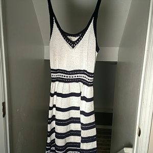 Knit Milly blue and white dress